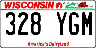 WI license plate 328YGM