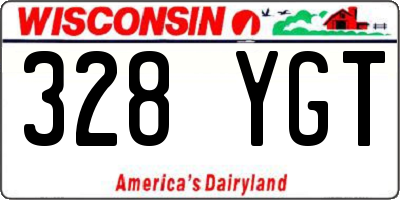 WI license plate 328YGT