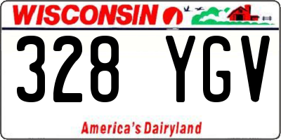 WI license plate 328YGV