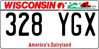 WI license plate 328YGX