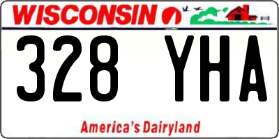 WI license plate 328YHA