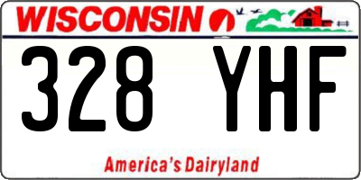 WI license plate 328YHF