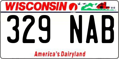 WI license plate 329NAB