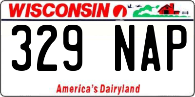 WI license plate 329NAP