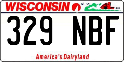 WI license plate 329NBF