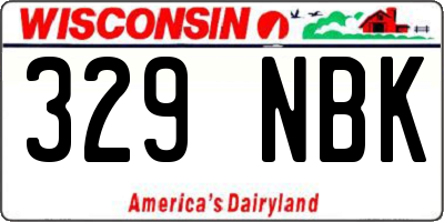 WI license plate 329NBK