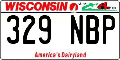WI license plate 329NBP