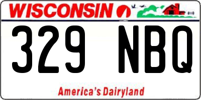 WI license plate 329NBQ