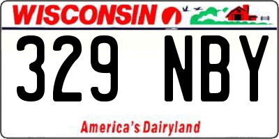 WI license plate 329NBY