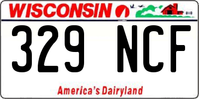 WI license plate 329NCF