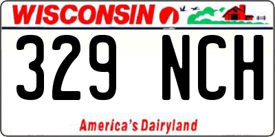 WI license plate 329NCH