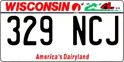 WI license plate 329NCJ