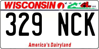 WI license plate 329NCK