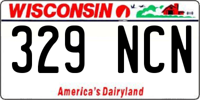 WI license plate 329NCN