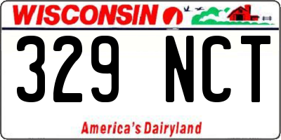 WI license plate 329NCT