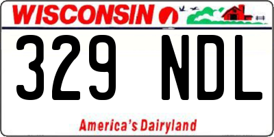 WI license plate 329NDL