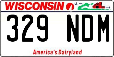 WI license plate 329NDM