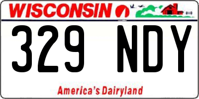 WI license plate 329NDY