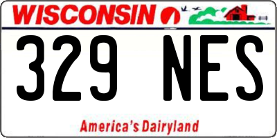 WI license plate 329NES