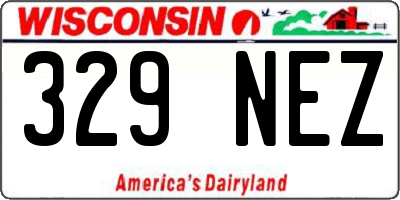 WI license plate 329NEZ