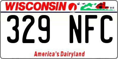 WI license plate 329NFC