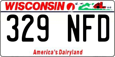 WI license plate 329NFD