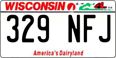 WI license plate 329NFJ