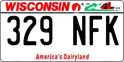 WI license plate 329NFK