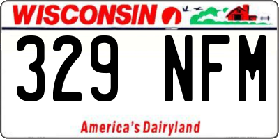 WI license plate 329NFM