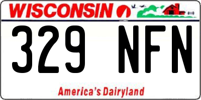 WI license plate 329NFN