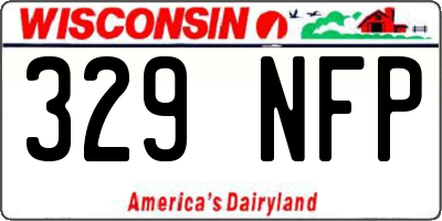WI license plate 329NFP