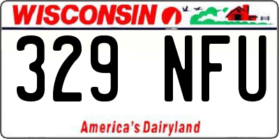WI license plate 329NFU