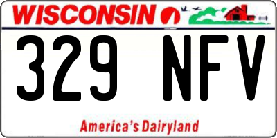 WI license plate 329NFV
