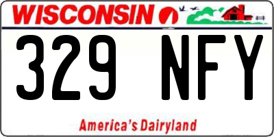 WI license plate 329NFY