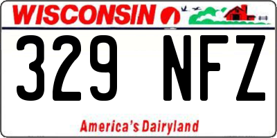 WI license plate 329NFZ