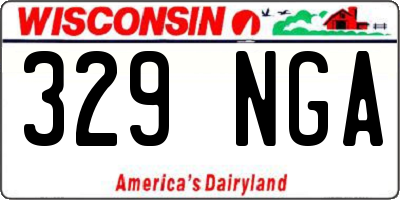 WI license plate 329NGA