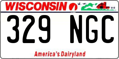 WI license plate 329NGC
