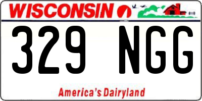WI license plate 329NGG