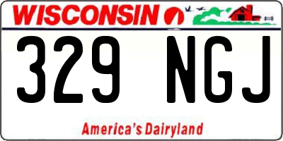 WI license plate 329NGJ