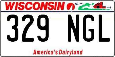 WI license plate 329NGL