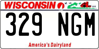 WI license plate 329NGM
