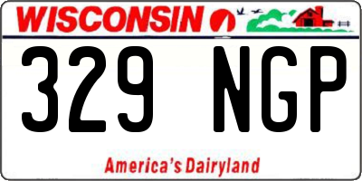 WI license plate 329NGP