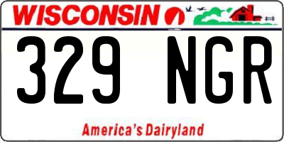 WI license plate 329NGR