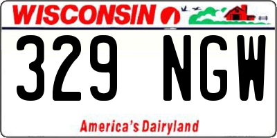 WI license plate 329NGW