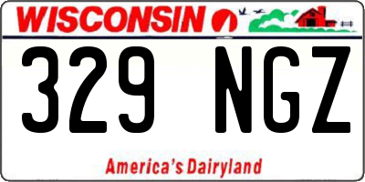 WI license plate 329NGZ