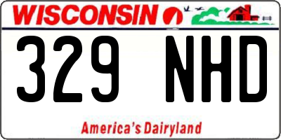 WI license plate 329NHD
