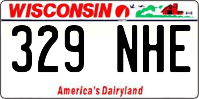 WI license plate 329NHE