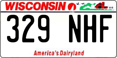 WI license plate 329NHF