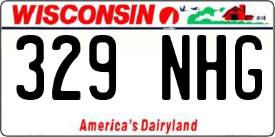 WI license plate 329NHG