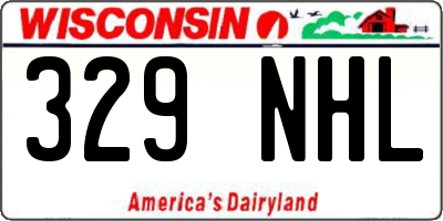 WI license plate 329NHL